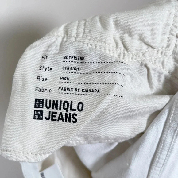 UNIQLO |  HIGH RISE STRAIGT LEG BOYFRIEND JEANS - Picture 9 of 13
